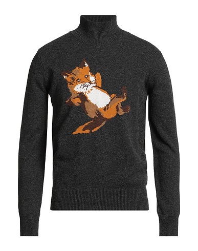 MAISON KITSUNÉ Polo neck Charcoal 100% Wool