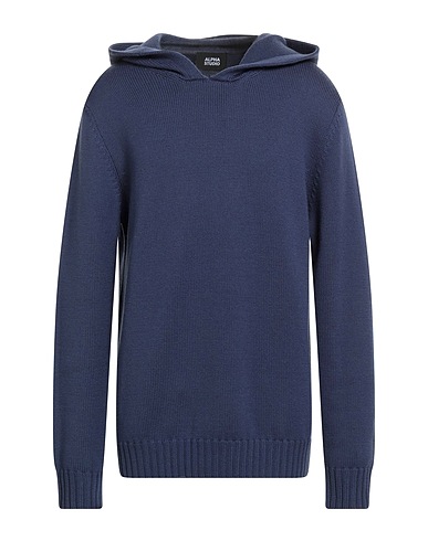 ALPHA STUDIO Jumper Navy blue 100% Merino Wool