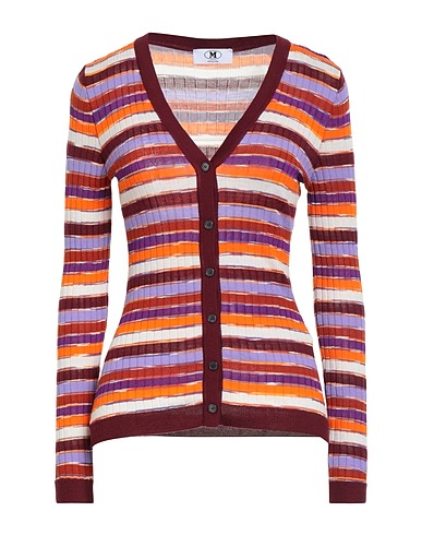 M MISSONI Cardigan Burgundy 65% Wool, 17% Cotton, 15% Viscose, 2% Polyamide, 1% Elastane