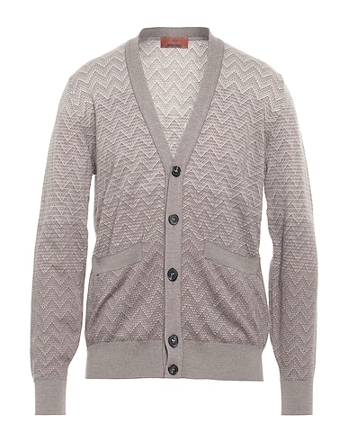 MISSONI Cardigan Taupe 50% Cotton, 50% Wool