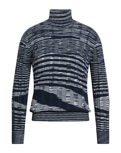 M MISSONI Polo neck Midnight blue 60% Cotton, 40% Wool