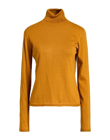 DIANA GALLESI Polo neck Mustard 100% Merino Wool