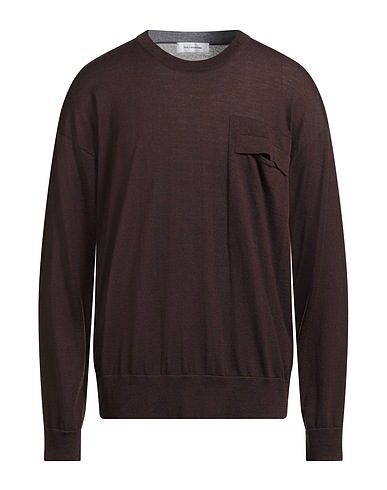 PAOLO RAGAZZINI Pullover Dunkelbraun 100% Wolle