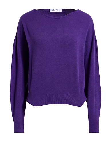SUFÉ  Firenze Sweater Purple 50% Viscose, 27% Polyester, 23% Polyamide