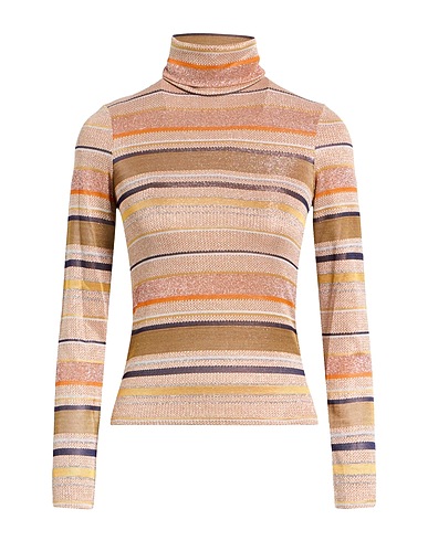 PATRIZIA PEPE Polo neck Orange 87% Viscose, 8% Polyamide, 5% Polyester