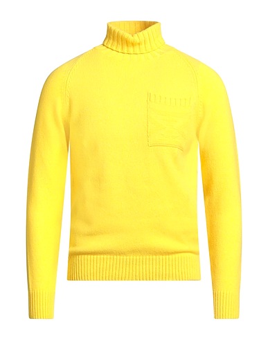 H953 Turtleneck Yellow 90% Super 130s Wool, 10% Cashmere