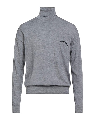 PAOLO RAGAZZINI Rollkragenpullover Hellgrau 100% Wolle