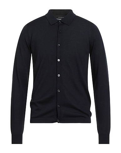 JEORDIE'S Solid colour shirt Midnight blue 100% Merino Wool