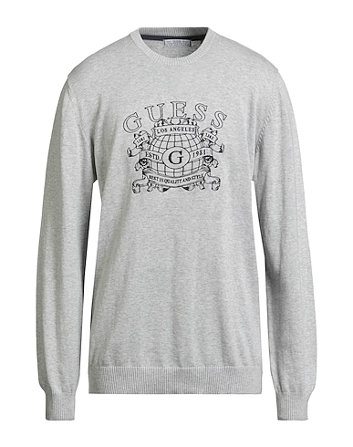 GUESS Sweater Light grey 59% Cotton, 21% Polyamide, 20% Modal