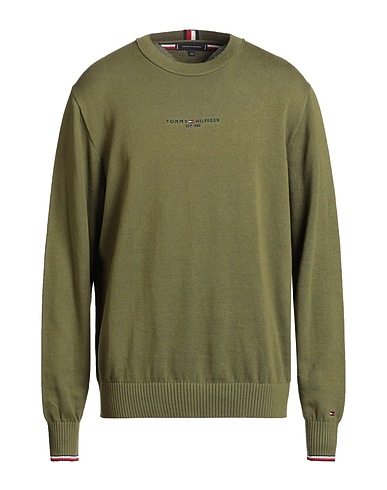 TOMMY HILFIGER Pullover Militärgrün 100% Baumwolle