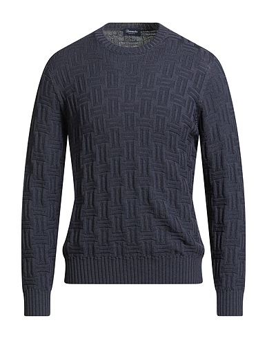 DRUMOHR Jumper Navy blue 100% Merino Wool