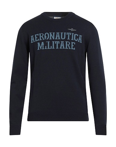 AERONAUTICA MILITARE Jumper Navy blue 100% Cotton