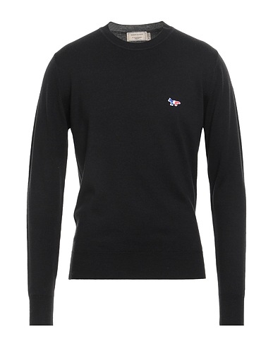 MAISON KITSUNÉ プルオーバー ブラック ウール 100%