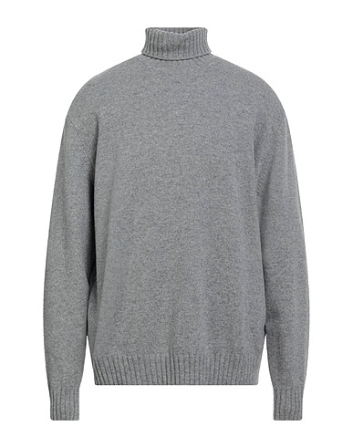BRIAN DALES Polo neck Grey 90% Super 120s Wool, 10% Cashmere