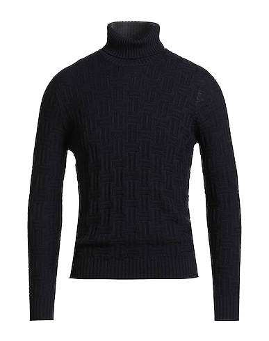 DRUMOHR Polo neck Midnight blue 100% Super 140s Wool