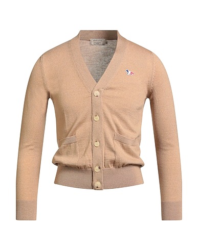 MAISON KITSUNÉ Cardigan Camel 100% Wool