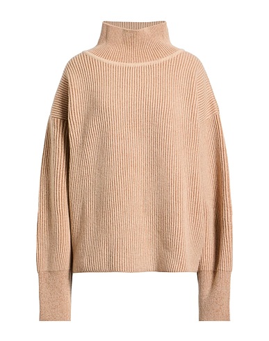 MAISON KITSUNÉ タートルネック ベージュ ラムウール 100%