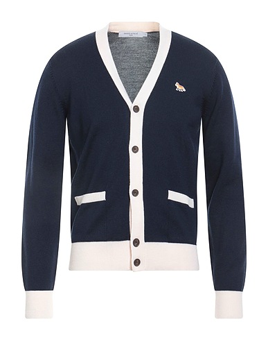 MAISON KITSUNÉ カーディガン ネイビー ウール 100%