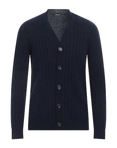 DRUMOHR Cardigan Midnight blue 95% Cashmere, 5% Wool