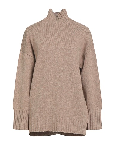 ALPHA STUDIO Polo neck Sand 90% Wool, 10% Cashmere