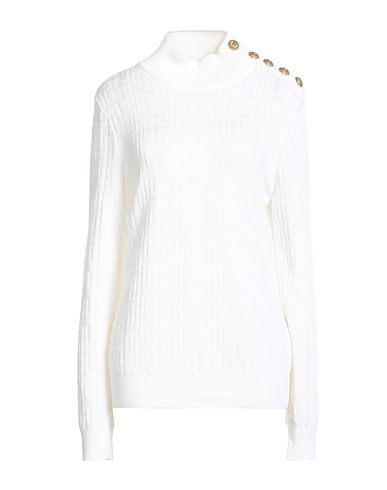 BALMAIN Turtleneck Ivory 35% Mohair wool, 30% Viscose, 25% Polyamide, 10% Wool