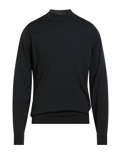 JOHN SMEDLEY Polo neck Black 100% Wool