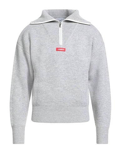 COPERNI Jumper with zip Light grey 97% Wool, 3% Elastane