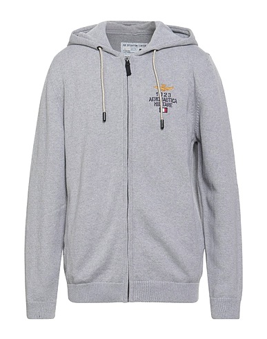 AERONAUTICA MILITARE Cardigan Grey 100% Cotton