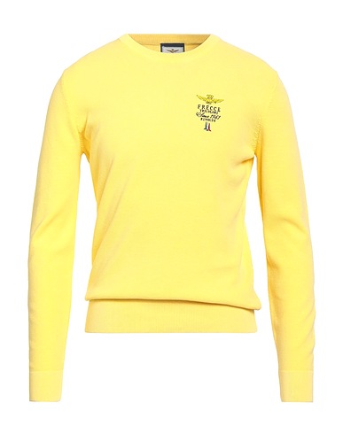 AERONAUTICA MILITARE Jumper FRECCE TRICOLORI Yellow 75% Cotton, 25% Lyocell