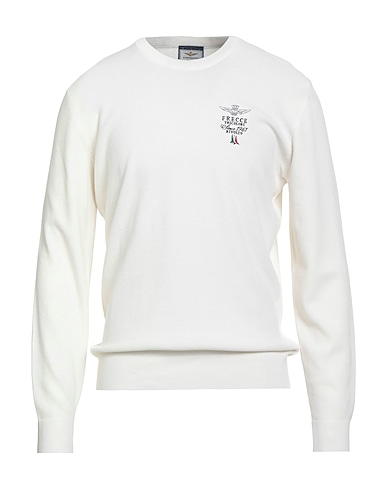 AERONAUTICA MILITARE Sweater FRECCE TRICOLORI BIANCO 75% Cotton, 25% Lyocell