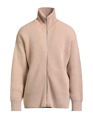MAISON KITSUNÉ Pull zippé BEIGE 100% Laine d’agneau