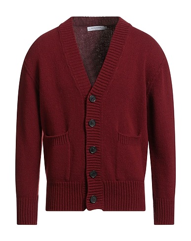 MAISON KITSUNÉ Cardigan Burgundy 100% Wool