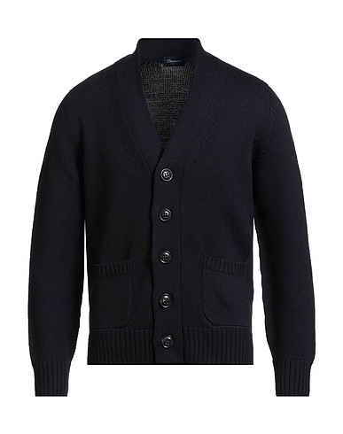 DRUMOHR Strickjacke Nachtblau 100% Merinowolle