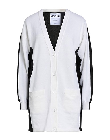 MOSCHINO Cardigan White 100% Virgin Wool
