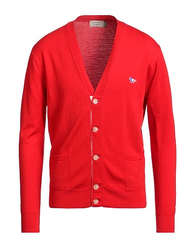 MAISON KITSUNÉ Cardigan Red 100% Virgin Wool