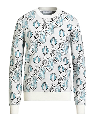 MAISON KITSUNÉ Pullover Blu chiaro 70% Viscosa, 30% Poliammide