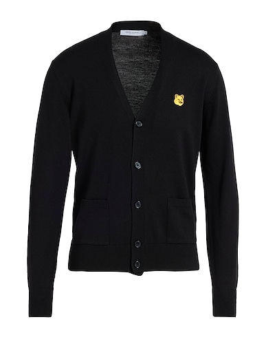 MAISON KITSUNÉ Cardigan Black 100% Merino Wool