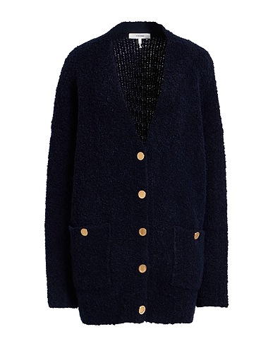 FRAME Cardigan Midnight blue 65% Acrylic, 15% Wool, 12% Polyamide, 7% Alpaca wool, 1% Elastane