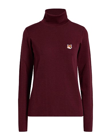 MAISON KITSUNÉ Polo neck Burgundy 100% Wool
