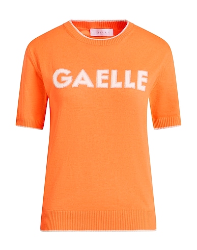 GAëLLE Paris Sweater Orange 48% Cotton, 48% Acrylic, 2% Viscose, 1% Polyamide, 1% Polyester
