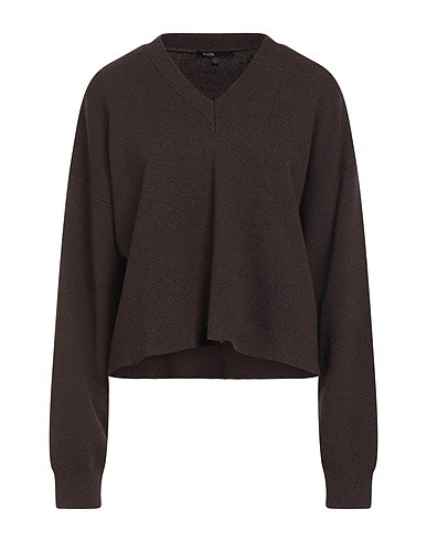 MAJE Jumper Dark brown 43% Viscose, 27% Wool, 25% Polyamide, 5% Cashmere