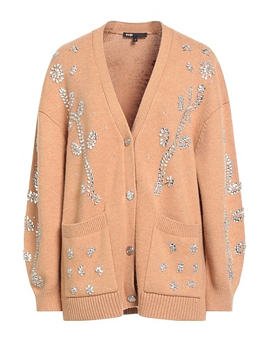 MAJE Cardigan Camel 37% Polyamide, 32% Wool, 30% Cotton, 1% Elastane