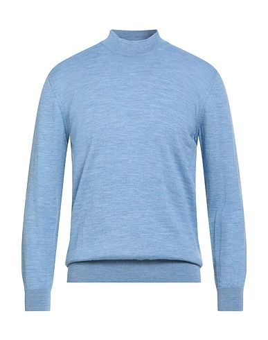 GIOFERRARI Turtleneck Light blue 100% Merino Wool