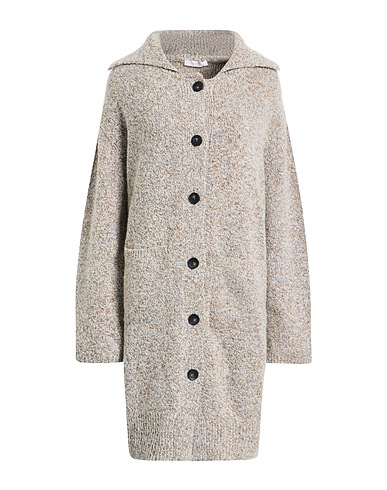 FEDELI Cardigan Light grey 67% Cashmere, 29% Wool, 4% Polyester