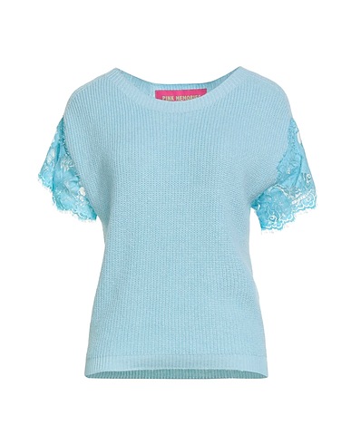 PINK MEMORIES Jumper Sky blue 50% Cotton, 50% Acrylic, Polyamide