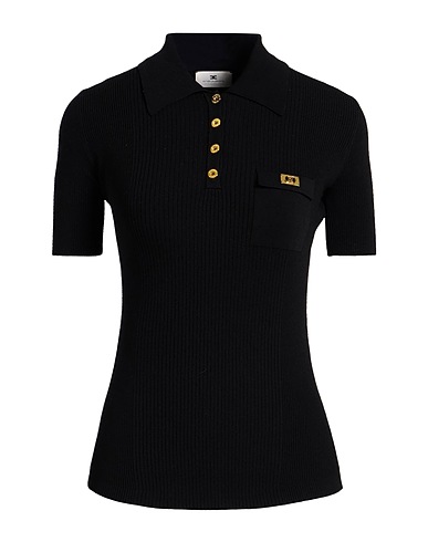 ELISABETTA FRANCHI Jumper Black 64% Lyocell, 20% Polyamide, 16% Silk