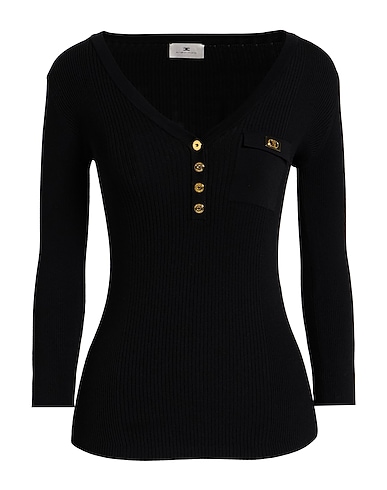 ELISABETTA FRANCHI Jumper Black 64% Lyocell, 20% Polyamide, 16% Silk