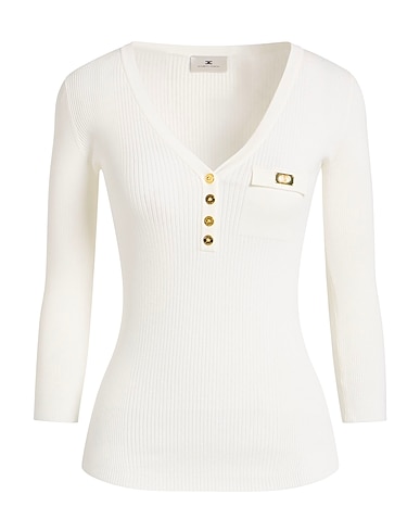ELISABETTA FRANCHI Sweater Off white 64% Lyocell, 20% Polyamide, 16% Silk