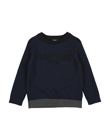 BALMAIN Pullover Nachtblau 55% Schurwolle, 45% Baumwolle