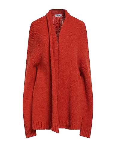 BASE MILANO Cardigan Rust 38% Acrylic, 34% Alpaca wool, 15% Polyamide, 13% Merino Wool